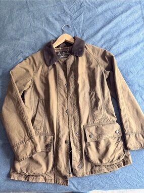 Barbour Brown Field Jacket with Dark Brown Cord Collar